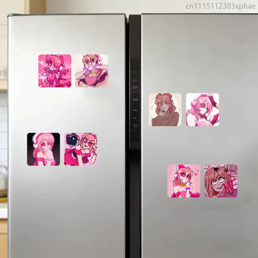 Miss Heed V-Villanious Cartoon Anime 2-Pack Set Refrigerator Magnets, Soft Magnetic Heat Transfer Refrigerator Magnets Gift