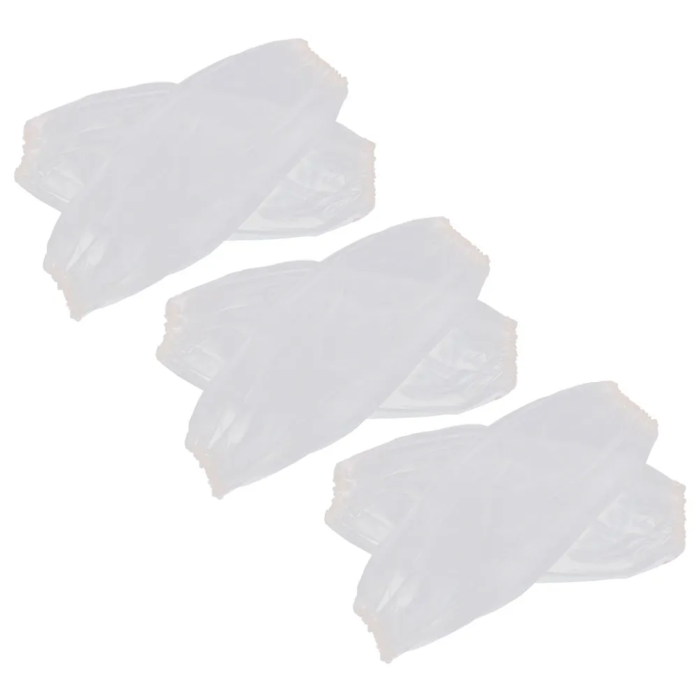 

3Pairs Oilproof Arm Sleeves Transparent PVC Oversleeve Cleaning Sleeves Kitchen Cooking Protection Elbow Cover