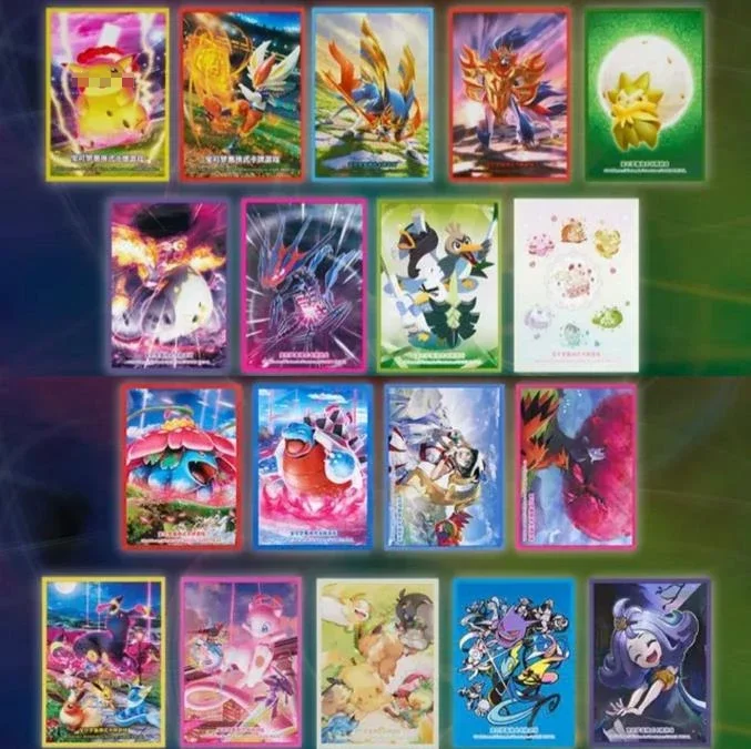 64Pcs/set Card Sleeve PTCG Pokemon DIY Anime Trading Card Protector Board Game Umbreon Eternatus Farfetchd Zacian Korrina No.12