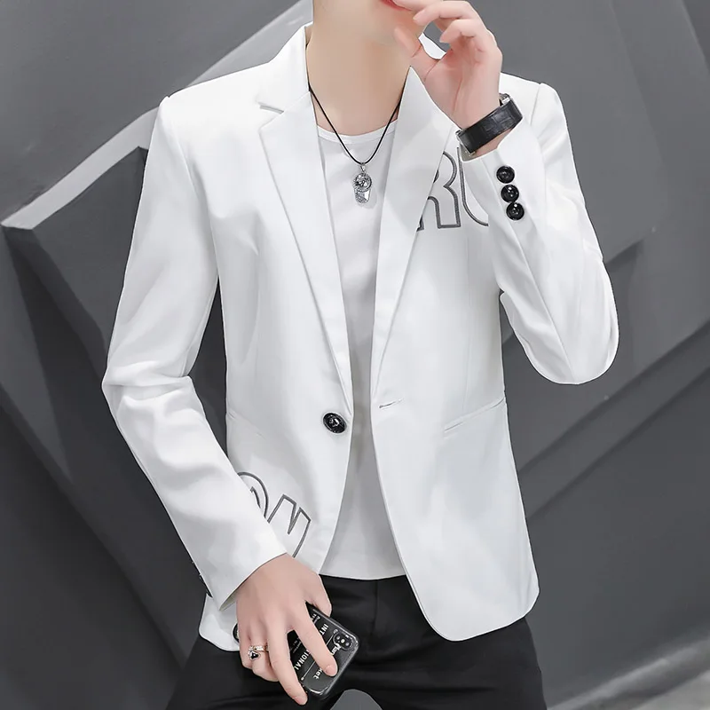 

2023 Autumn New Fashion with Leisure Business Boutique Long Sleeve Small Suit Male Korean Version of Handsome Teenage Trend Coat