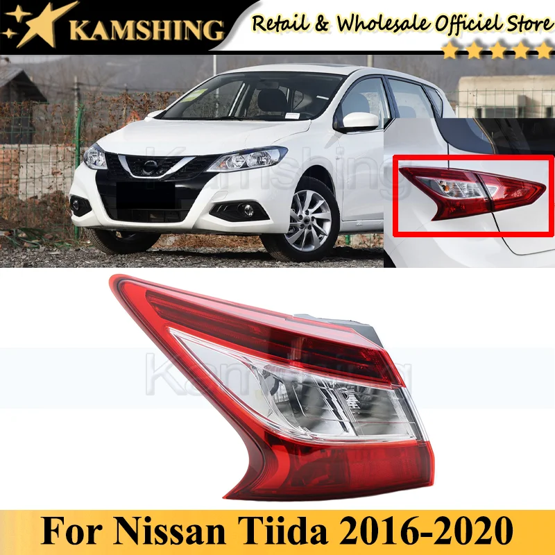 

Внешний задний фонарь Kamshing для Nissan Tiida 2016-2020, задсветильник фонарь, задний фонарь s, задний фонарь, стоп-сигнал