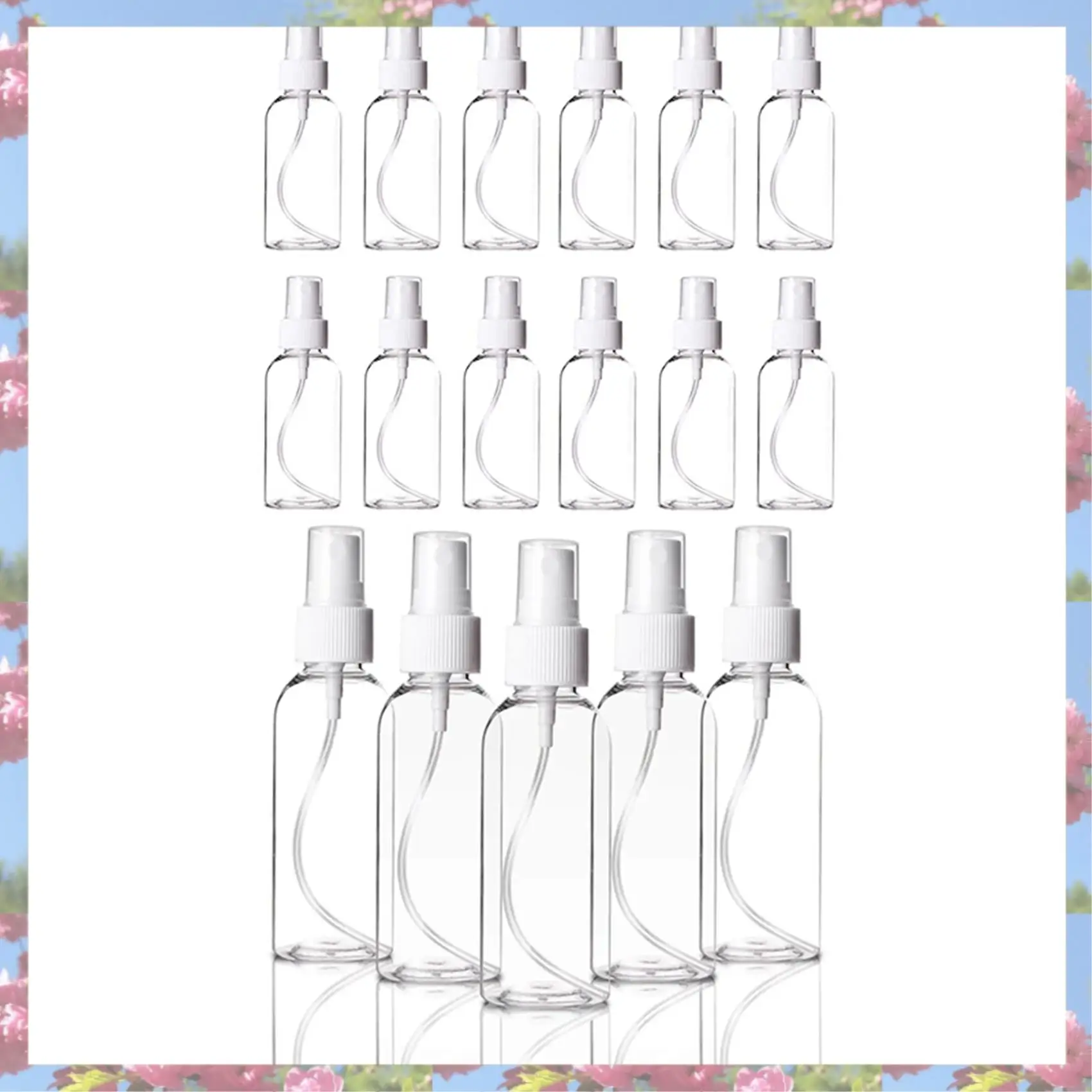 

T83C-36 Pcs Travel Transparent Plastic Perfume Atomizer Empty Spray Bottle, 24Pcs 100Ml & 12 Pcs 75Ml