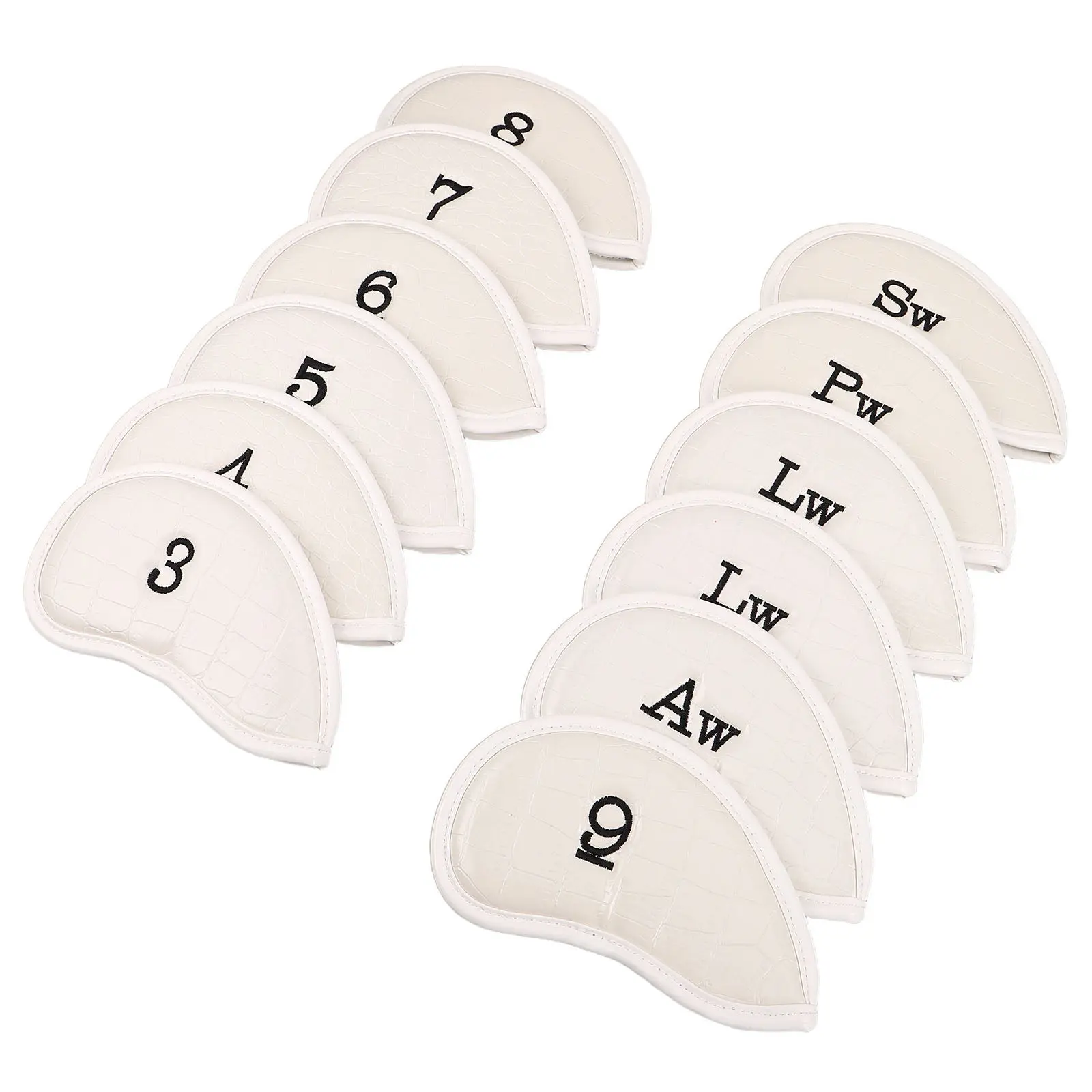 

12pcs Golf Club Head Covers Durable Pvc Protective Fit For Irons Drivers Fairway Woods Putter Numbered Design Easy