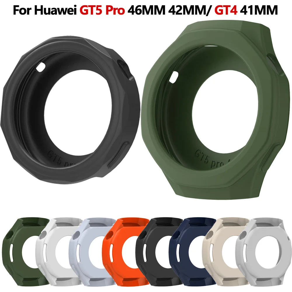 Silikon Protector Uhr Fall Shell für Huawei Uhr GT5 Pro 42mm 46mm Schutzhülle für Huawei GT4 41mm Shell Bumper Rahmen