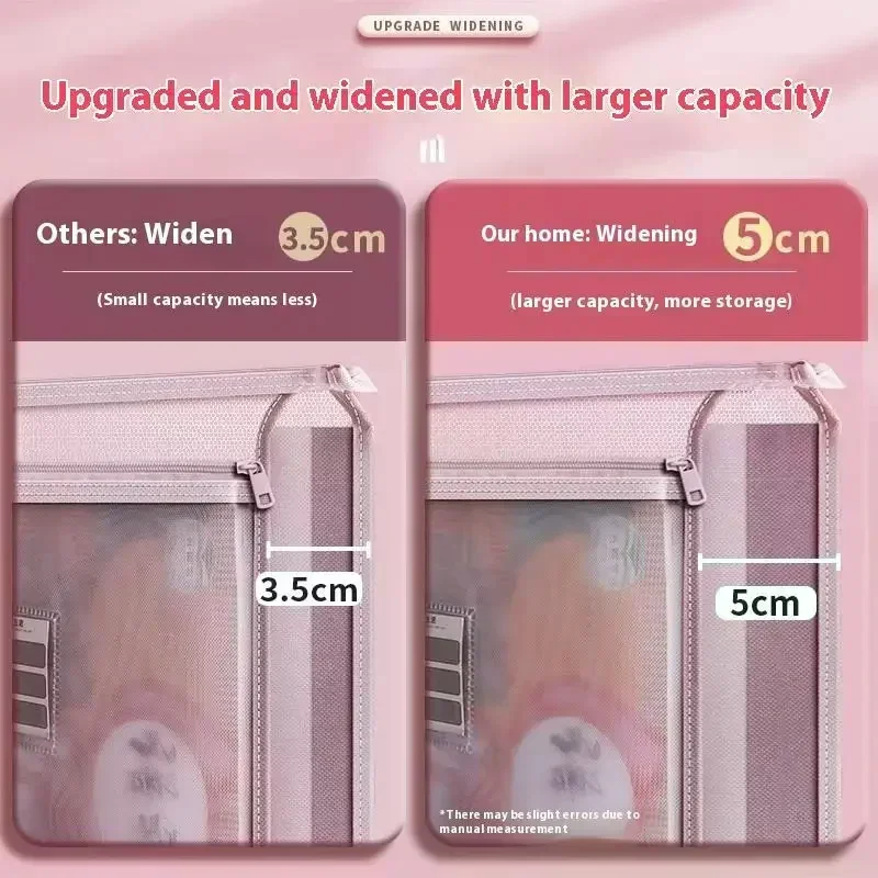 Transparent Mesh Stationery Storage Bag Double-layer Large Capacity Organizer Bag Multifunctional Portable Office File Folders