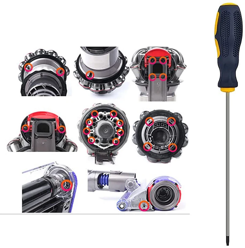Set di cacciaviti strumenti di riparazione per aspirapolvere Dyson V6,V7,V8,V10,V11,V8 Slim,Ditital V10 Slim smontare e pulire