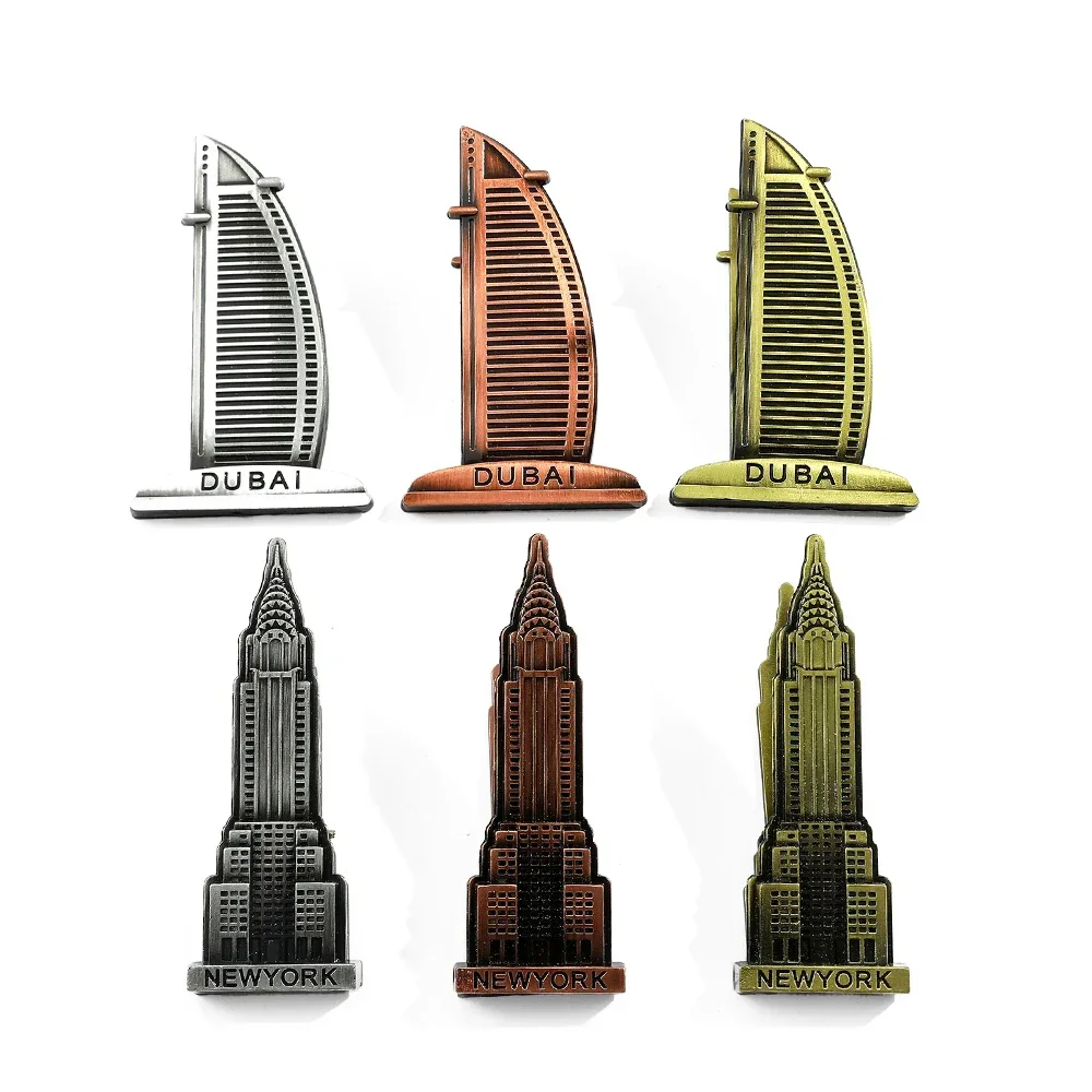 

Dubai New York City Book Clips Vintage City Souvenir Notebook Book Page Marker Stationery Office Learning Supplies Daily Gifts