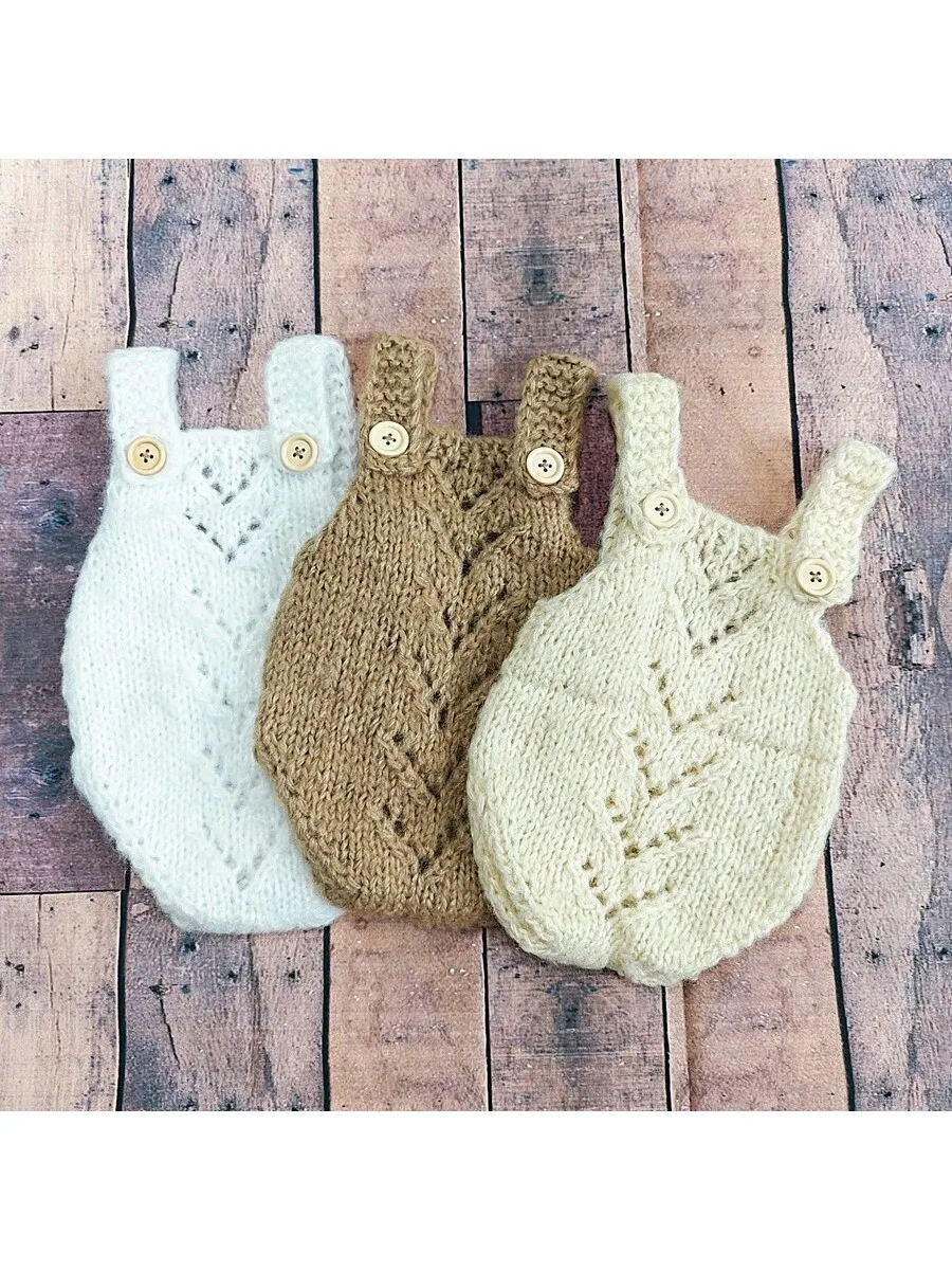 Accesorios de fotografía recién nacido, traje de mono para bebé, niño y niña, pelele de punto suave, Adorable, adecuado para sesiones de fotos en estudio o en casa