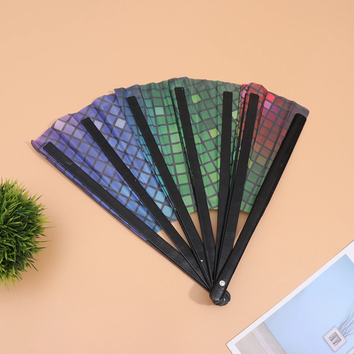 

Portable 33 Bone Cloth for Foldable Party Wedding Dancing Decor Performance Stage Fan Decorative Fan Gifts