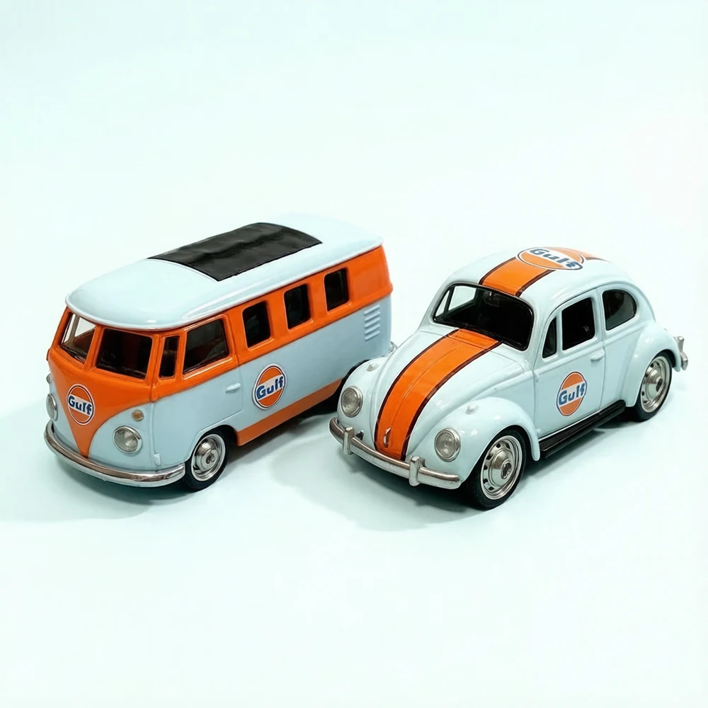 CCA 1:64~54 Volkswagen Beetle 1967 Gulf Edition BMW M4 Volkswagen T1 Bus Zinc Alloy Diecast Model Car Super Cool Toy Vehicle