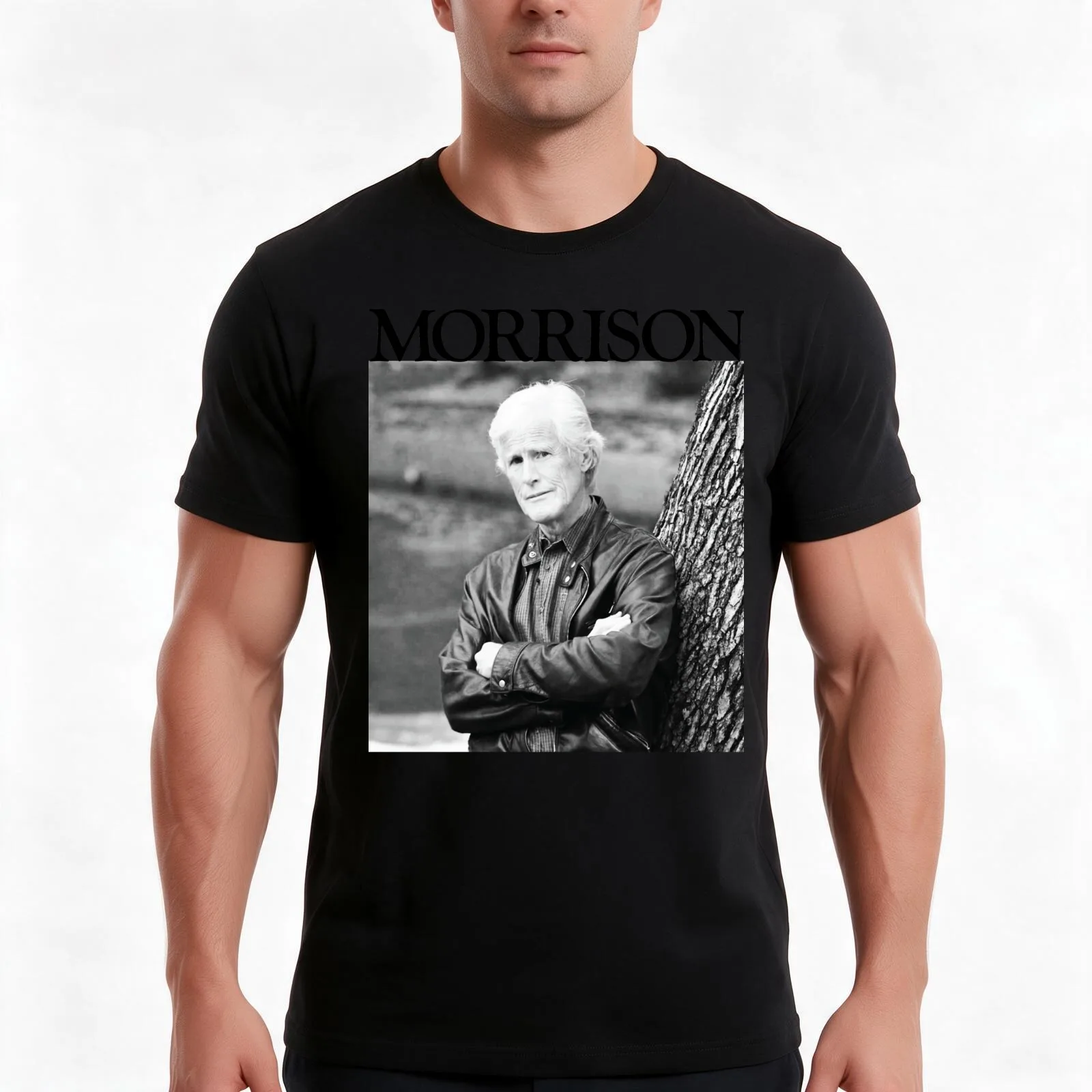 Morrison - Black Type T-Shirt, Summer Casual Cotton Tee, Oversized Streetwear Tops, Vintage Graphic Print, Unisex Men Women