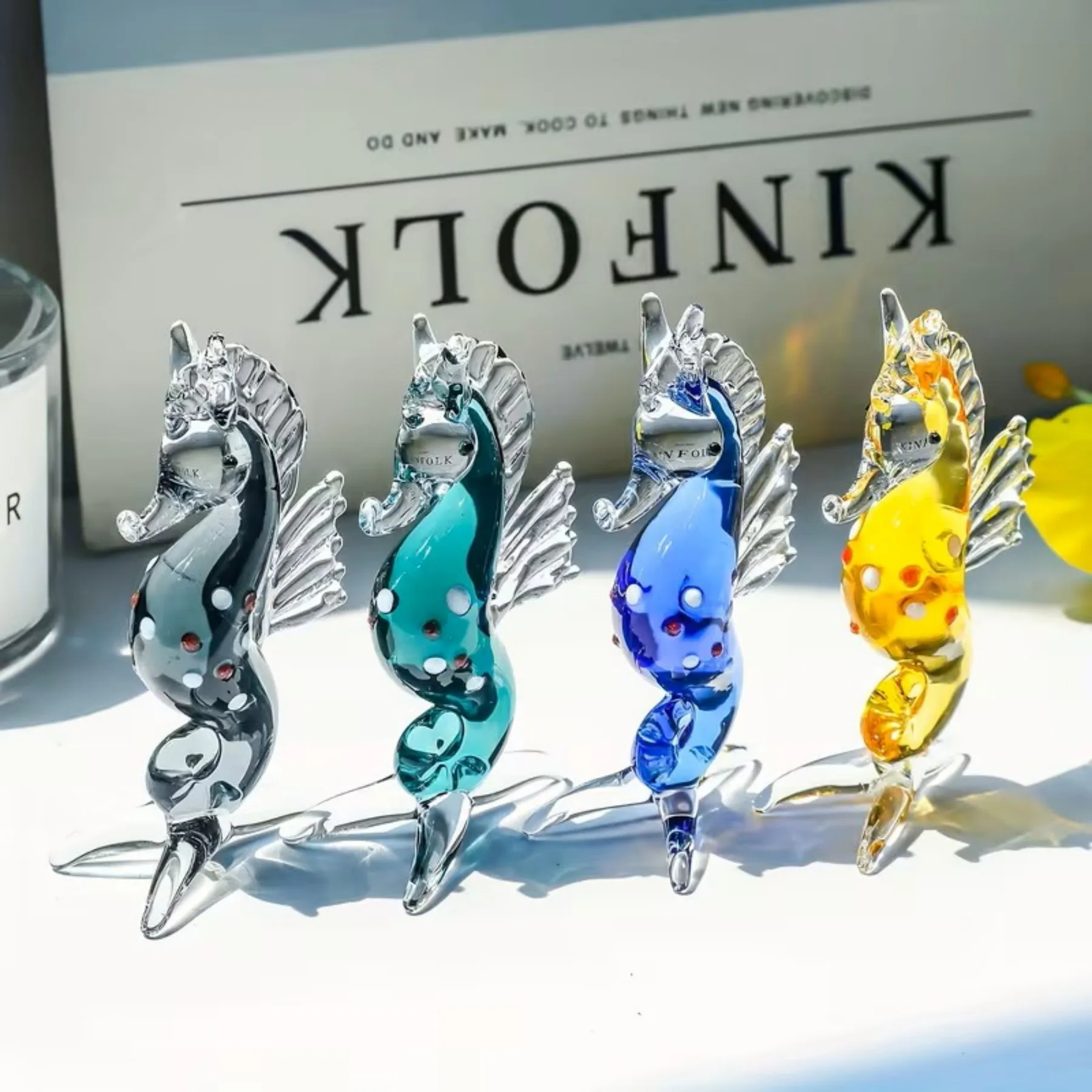 Crystal Seahorse Statue Sun Catcher Decor, Indoor Outdoor Ornament, Gift for Christmas, Halloween, Birthday, Mother's Day