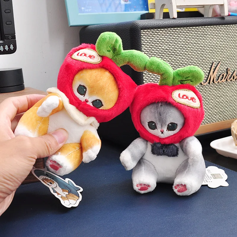 For Cute Shark Cat Lucky Sandy Cherry Paste Refrigerator Paste Magnetic Plush Doll Doll Refrigerator Paste