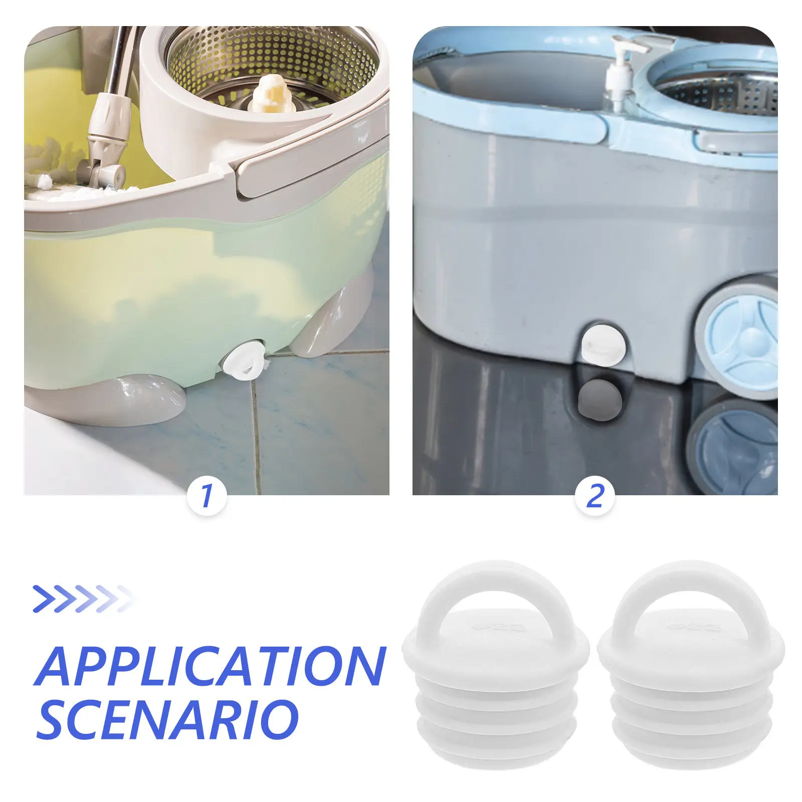 3Pcs Mop Bucket Draining Plug 22Mm Rubber Drain Stopper Universal Compatibility Fast Drainage Leak Prevention Cleaning