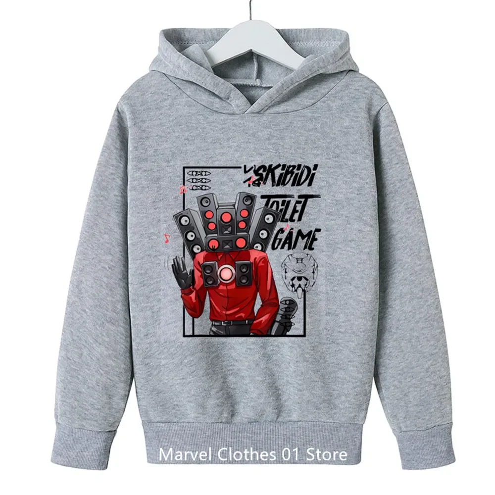 Hot Game Skibidi Toilet Hoodie Kids Cartoon Sweatshirts Tops Casual Boys Girls Pullovers Long Sleeve Children Sportwear