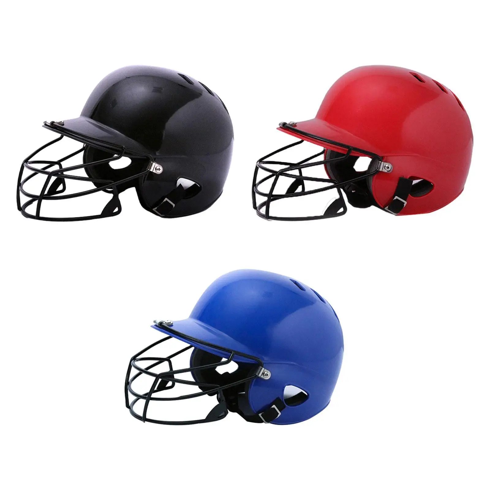 

Baseball Batting Helmet with Facemask Comfortable Shock Absorbing Breathable Softball Helmet for Game Tournament Outdoors