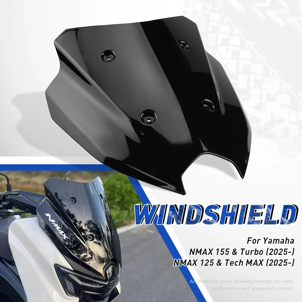 

Motorcycle Windshield For Yamaha NMAX 125 155 NMAX155 NMAX 125 Tech Max 2025- Accessories Windscreen Shield Deflector Guard ﻿