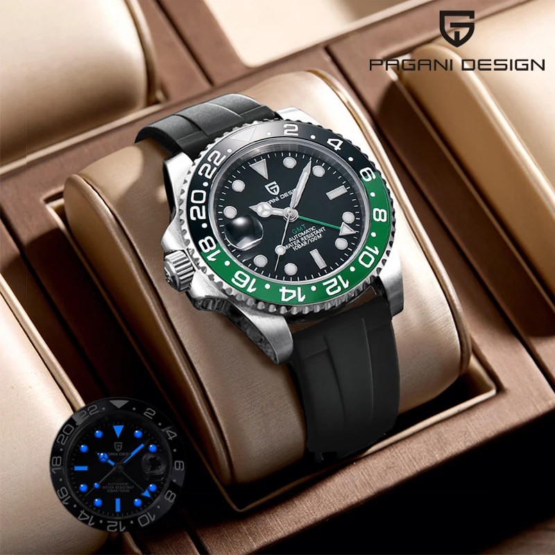 

Новые роскошные механические автоматические часы PAGANI DESIGN, резиновые спортивные водонепроницаемые часы, сапфировые светящиеся часы для мужчин, reloj hombre