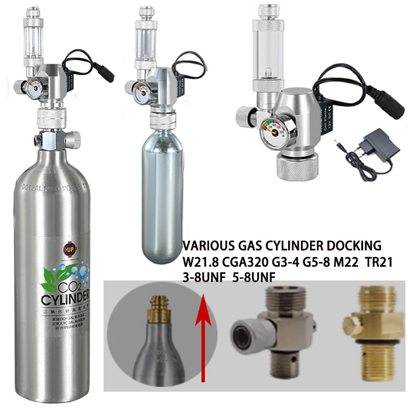 Fish tank CO2 pressure reducing valve solenoid valve Aquarium gas cylinder pressure control regulator pressure reducing valve