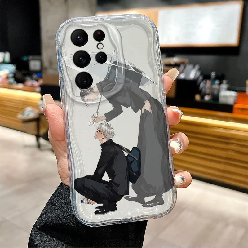 Jujutsu Kaisen Satoru Gojo Custodia morbida per telefono per Samsung Galaxy S25 S24 Ultra S23 S22 S21 S20 Plus FE A56 A36 A26 Shockproo Cover