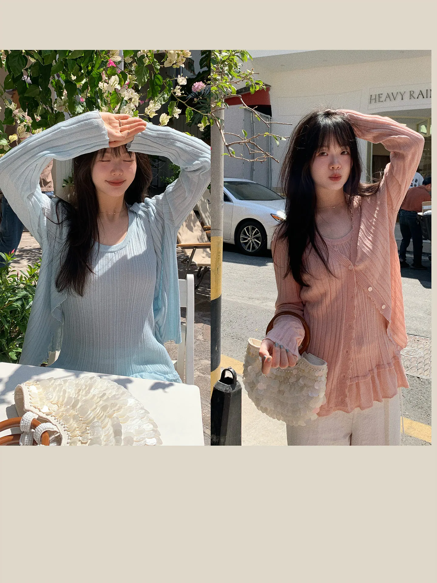 

Spring Limited Edition One Three Liang Pin Small Size Linen Two-Piece Set Knitted Open Cardigan Sleeveless Vest with L...
