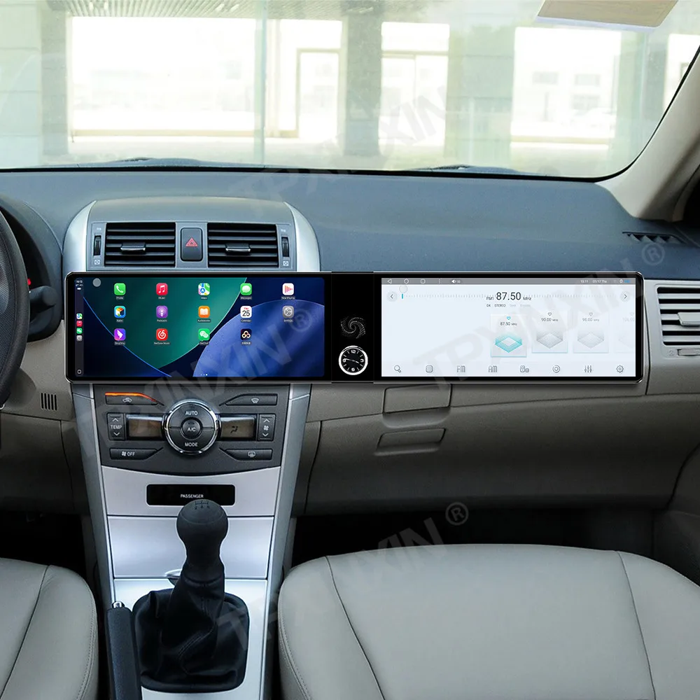 

12.3 Inch Dual Screen Car Radio For Toyota Corolla 2007-2013 Multimedia Video Player Auto GPS Navigation Carplay Car Accessories