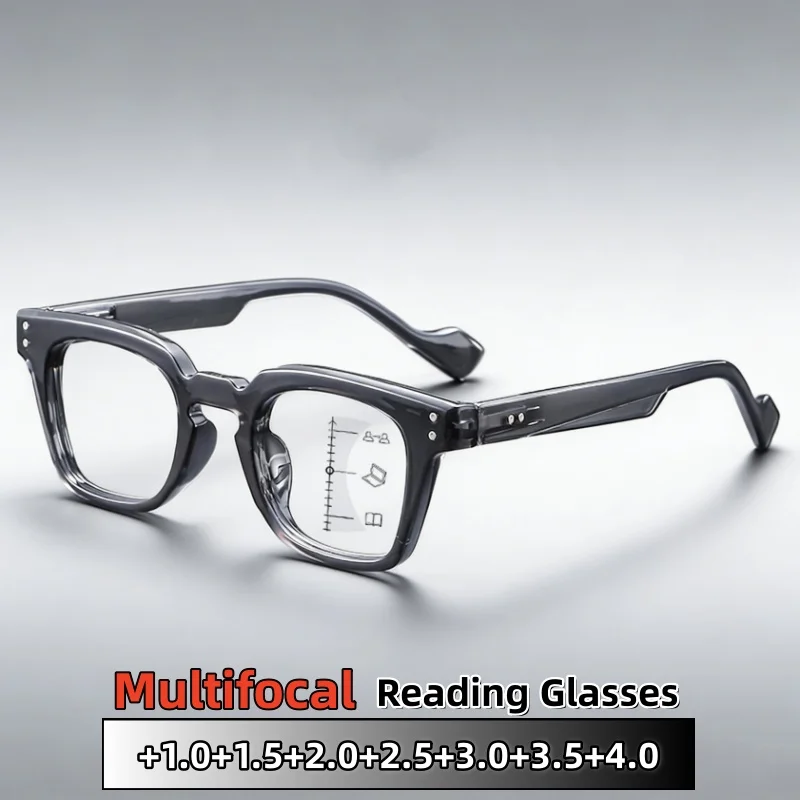 

Retro Classic High Definition Multifocal Reading Glasses Dual-purpose for Both Near and Far Anti Blue Light Eyewear +1.0 To +4.0