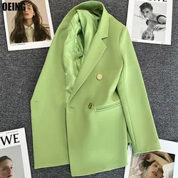 Spring Autumn Blazer Elegant Women's Jacket Chic Casual Sports Suit Korean Fashion Female Coats Luxury Solid Office Lady Clothes