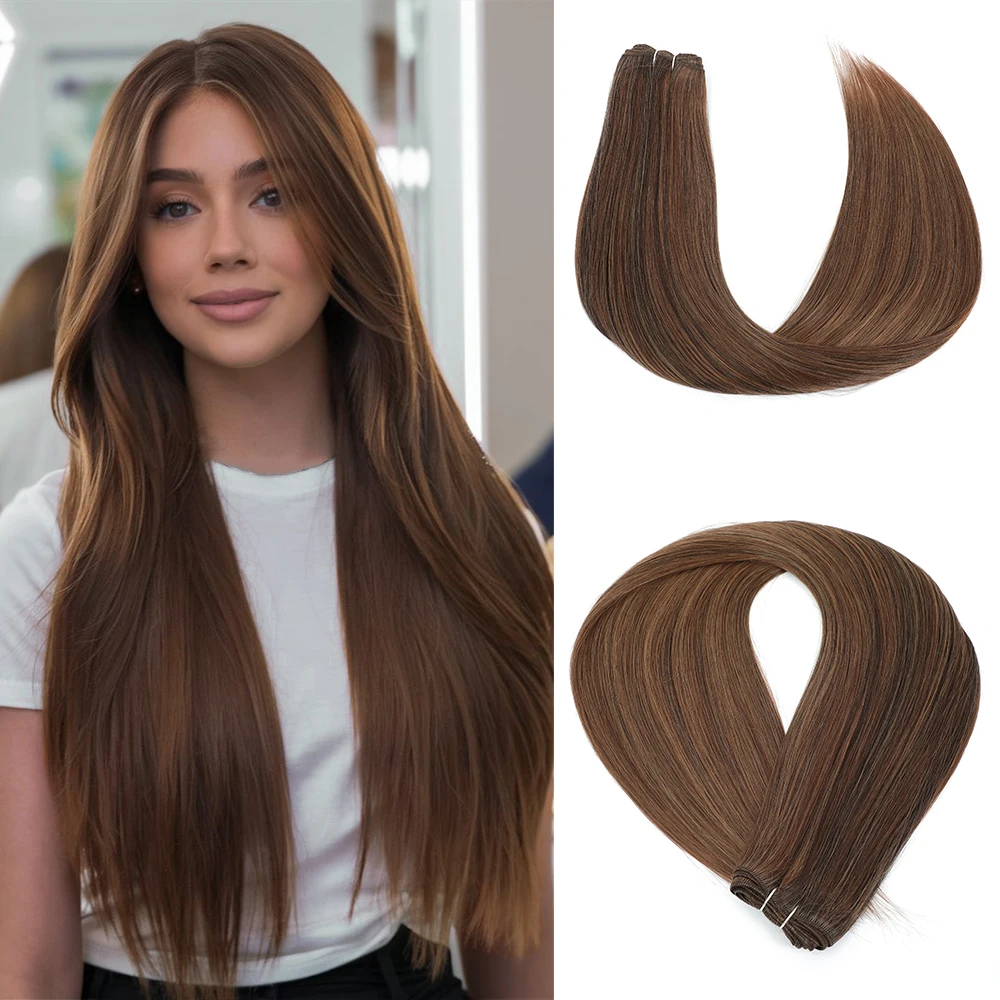 

Красочные салонные синтетические волосы для наращивания естественного вида, длинные прямые плетеные пучки волос яки, высокотемпературное волокно, искусственные