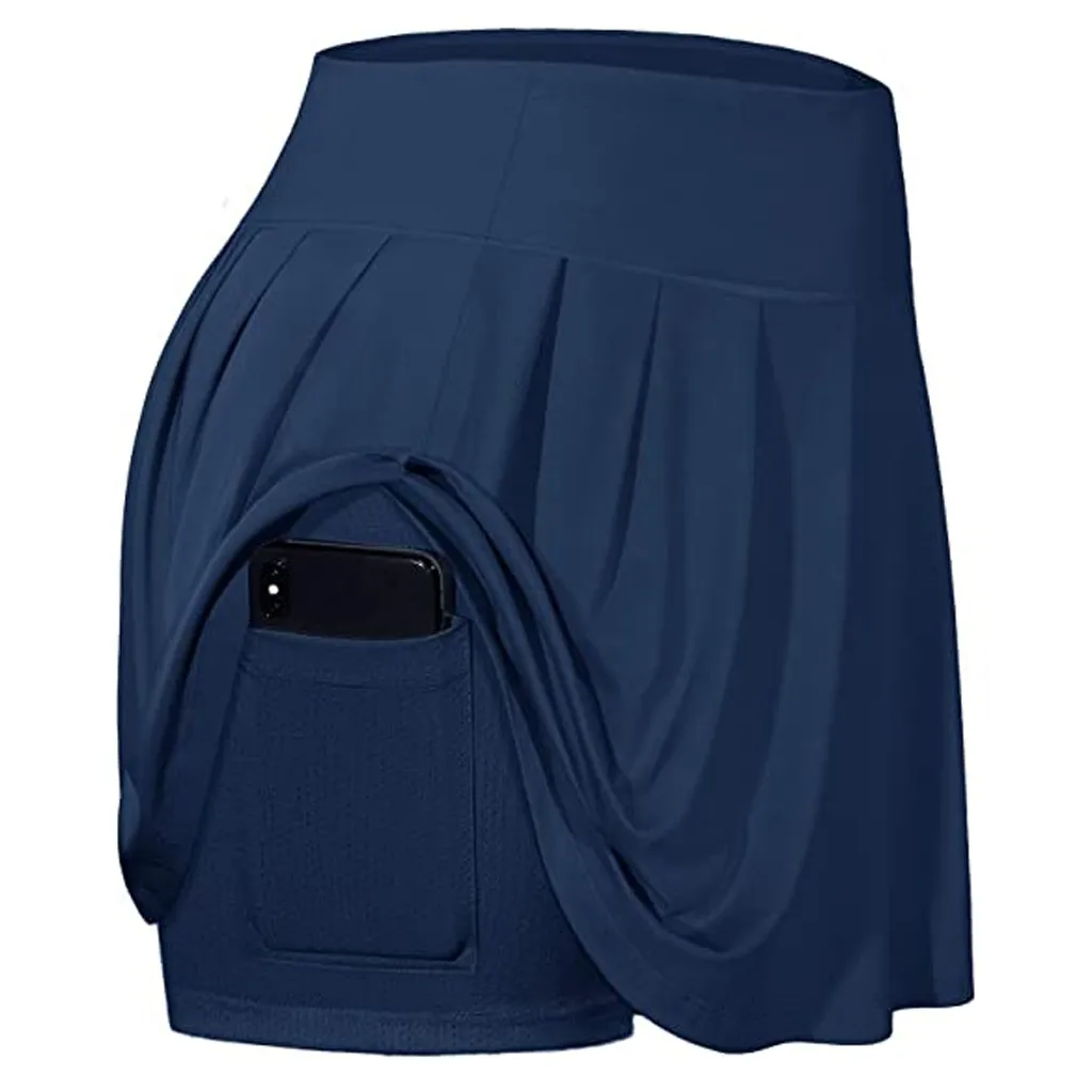 Le nuove gonne da Tennis primaverili ed estive da donna corrono pantaloncini interni da Yoga tasche sportive elastiche Skorts gonna corta a vita alta