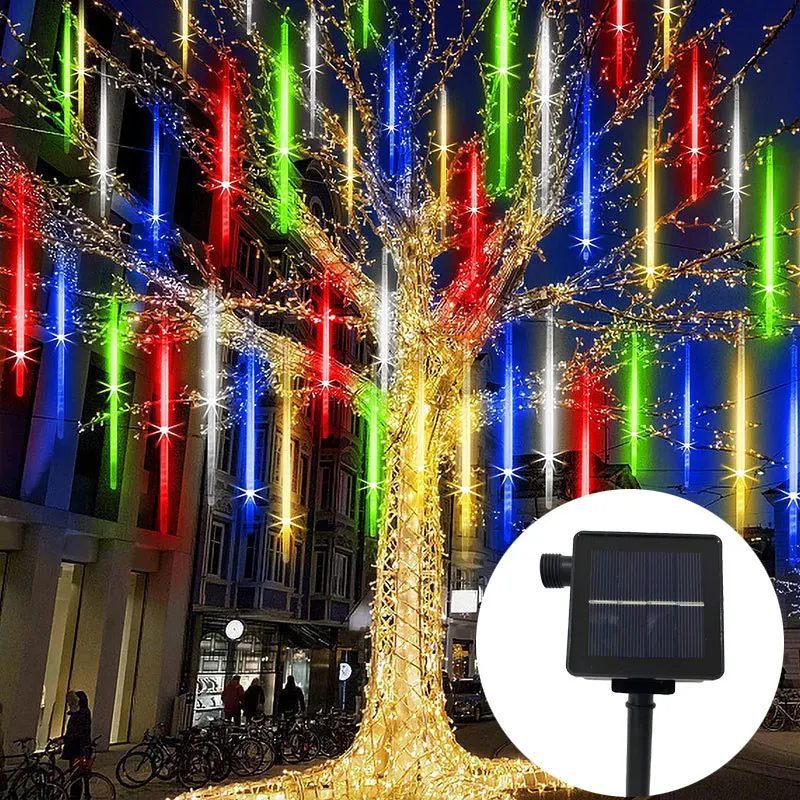 

50cm/30cm Solar LED Meteor Shower Rain Lights Holiday String Lights Garden Light 8 Tubes Halloween Christmas Wedding Decoration