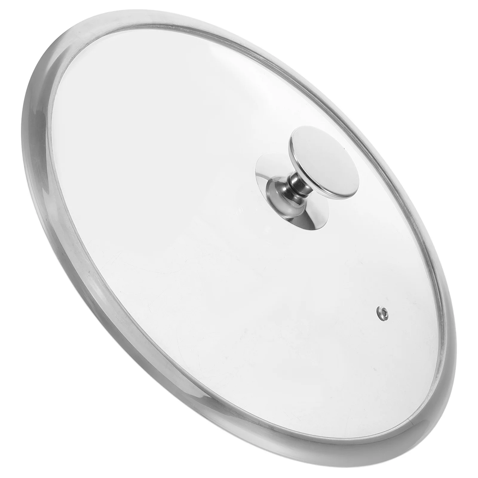 

1pcs Tempered Glass Lid 34Cm Clear Universal Cover Steam Vent Hole For Frying Pans Soup Pots Stainless Steel Cookware