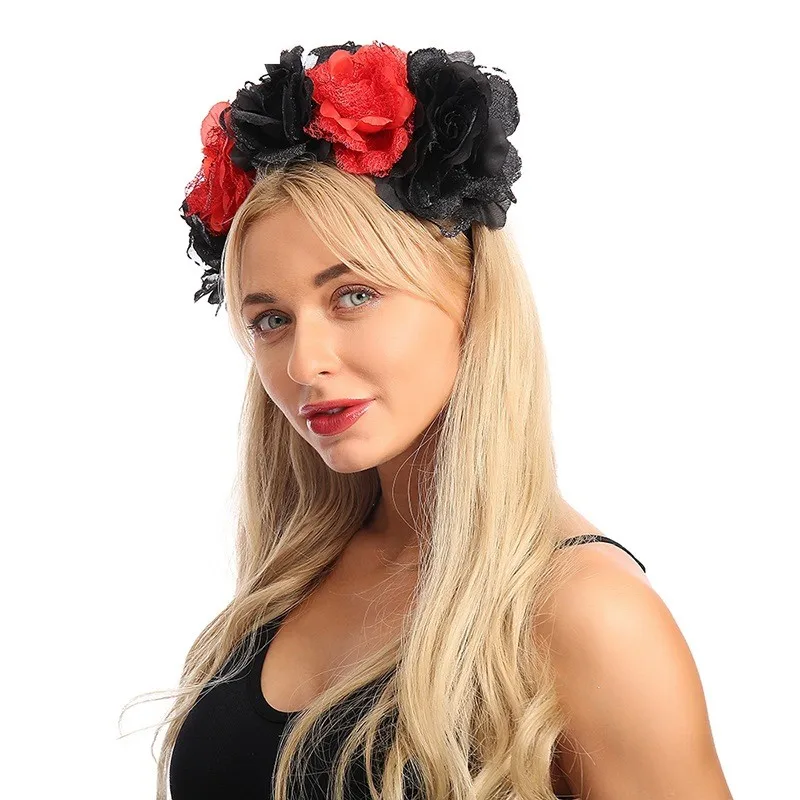 Halloween Dag Van De Dode Haar Hoepel Veelkleurige Bloem Spider Cosplay Hoofdband Haar Accessoires