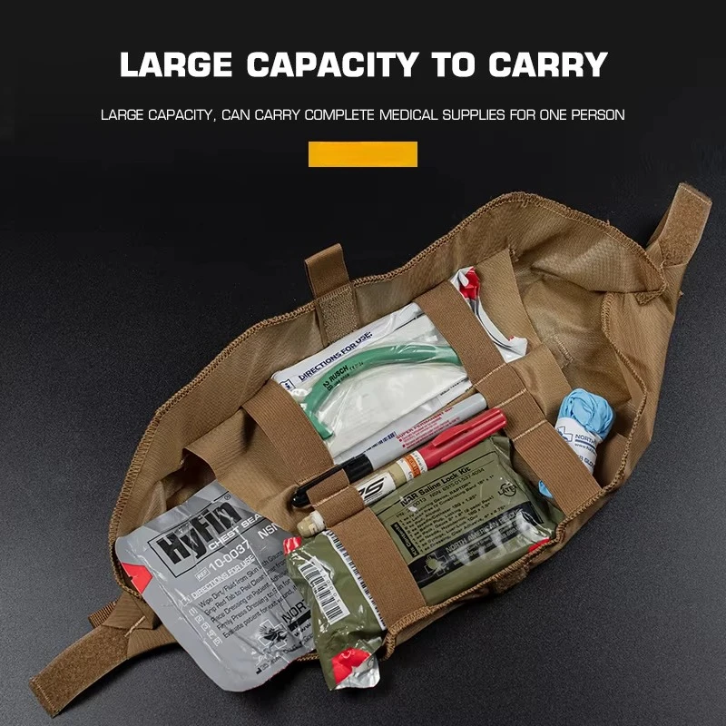 Tactical Trauma Pouch Roll 1 First-aid Kit D3CRM MK4 Waist Bag EDC Medical Rapid Belt Bag Airsoft Huntin Vest Plate Carrier Gear view 5