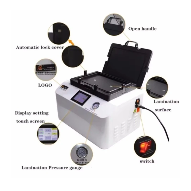 Triangle wire mesh press laminating machine integrated machine with built-in air pump and air compressor