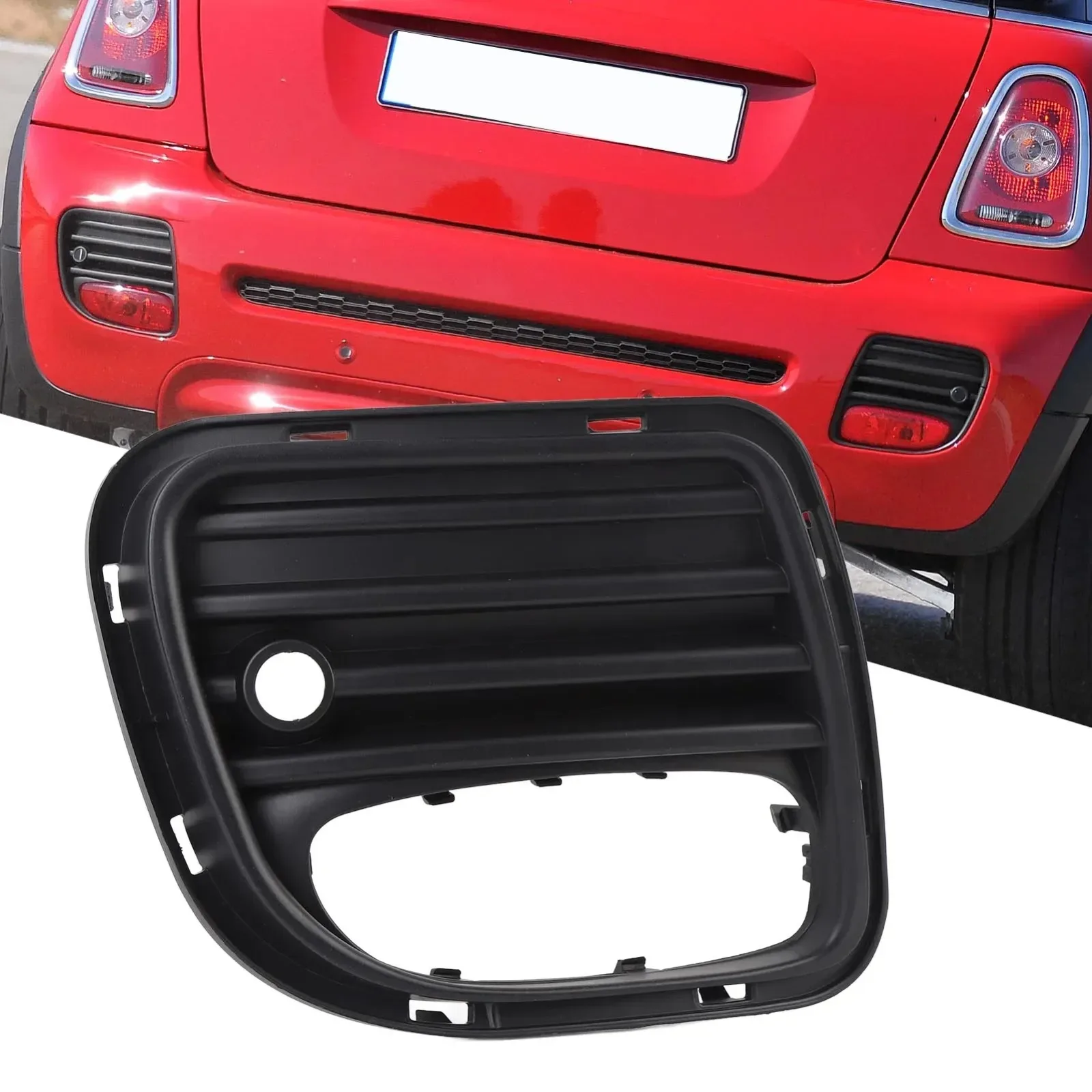 For MINI R56 R57 R58 R59 2011-2013 Left /Right Side CarCover Trim Rear Fog Lamp Bezel Cover Sporty Look Protective Impact Proof