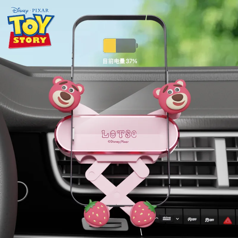 Support de téléphone de voiture avec figurines d'action Minnie, support de sortie d'air, partenaires de navigation, accessoires intérieurs automatiques, dessin animé animal mignon