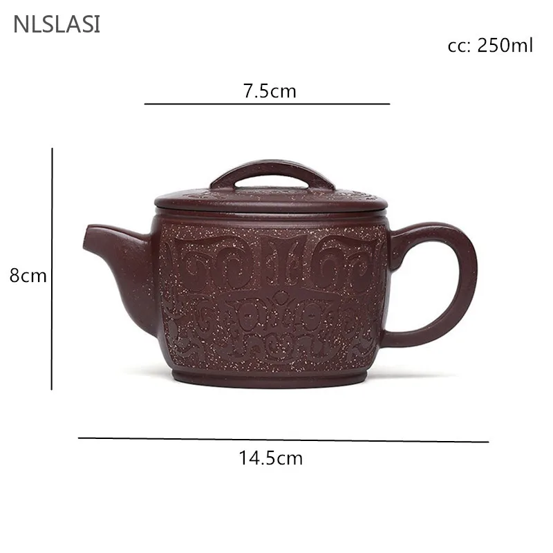 

250ml Antique Yixing Purple Clay Teapot Handmade Customized Filter Kettle Household Beauty Tea Infuser Chinese Zisha Tea Set