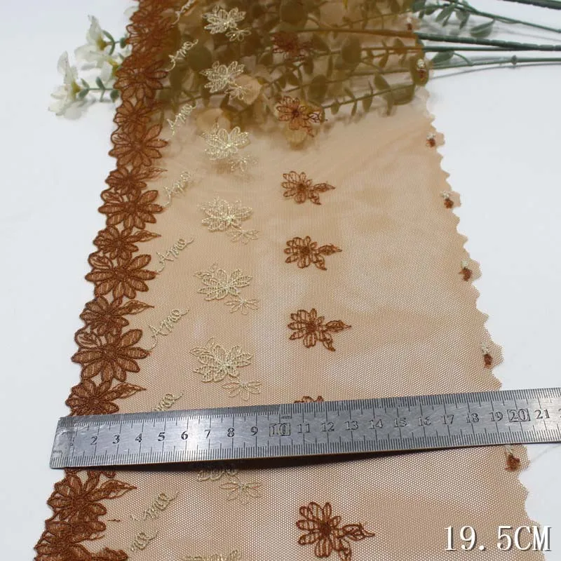 

30Yards Embroidery Lace Trim DIY Bra Accessories Flowers Mesh Embroidered Lace Fabrics For Dress Appliques Crafts