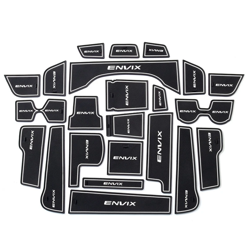 23 pcs Car rubber anti-slip mat coaster Door Slot Mat Set For Honda Envix accessories