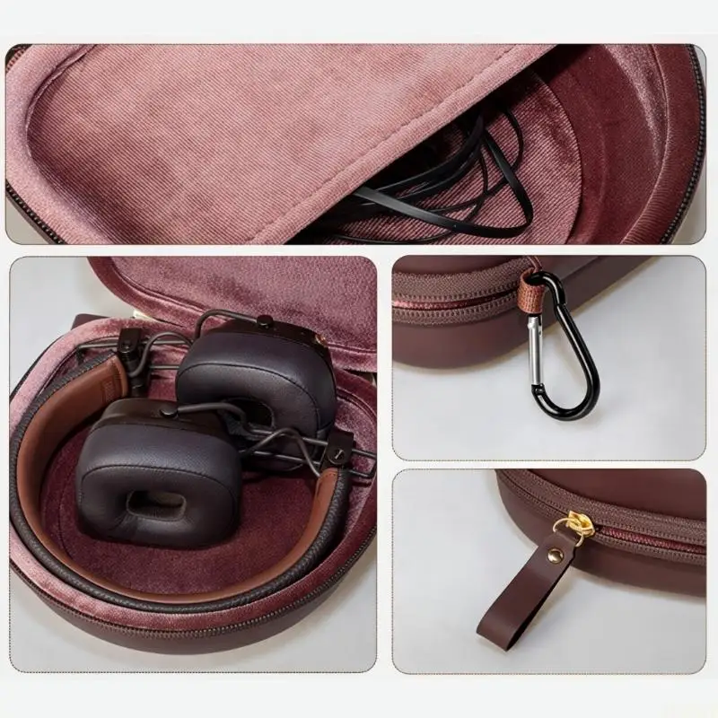 B03F Carrying Headphone Case with Soft Lining and Metal Carabiner for MAJOR 3/4/5