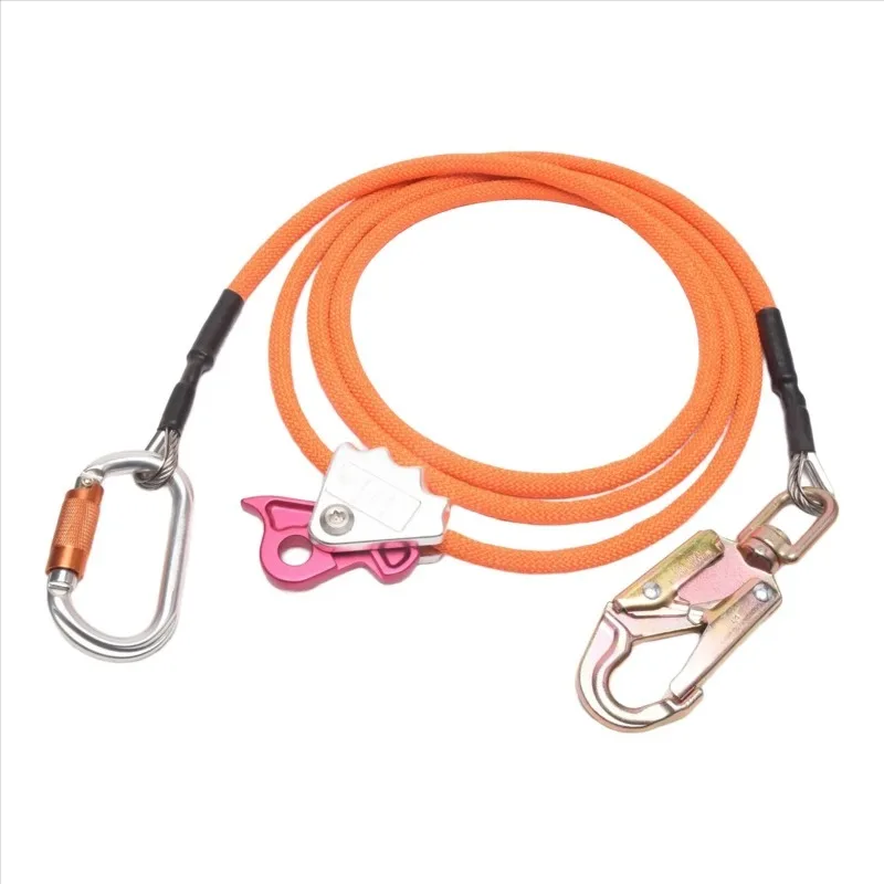 Steel Wire Core Adjustable Tree Climbing Flip Line Positioning Safety Rope Kit FOR Outdoor Arborists Tree Climbers