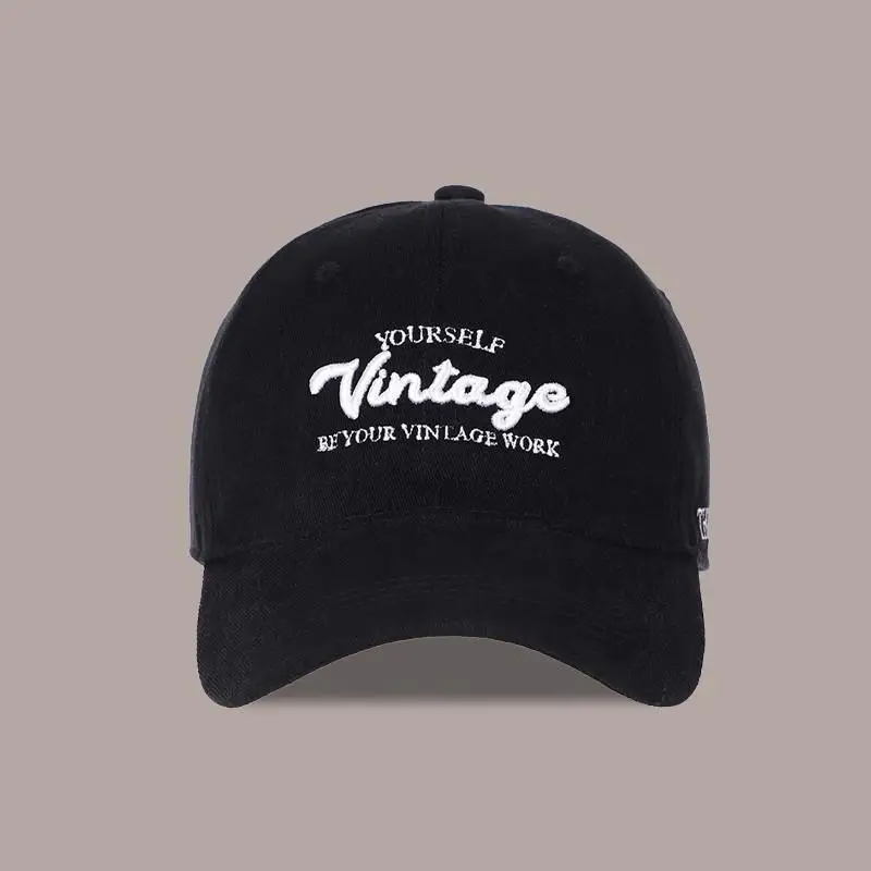 Baseball Caps Women Embroidered Letter Snapback Hats For Women Men Vintage Wide Brim Deep Top Sunscreen Sunshade Bone Cap