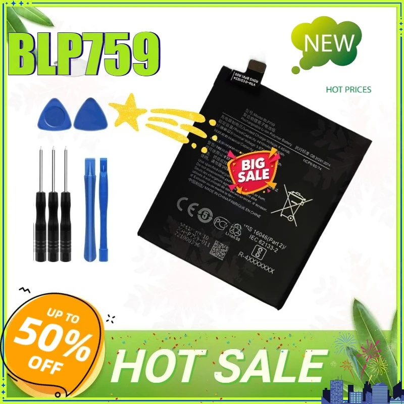 4510mAh BLP759 Li-Polymer Replacement Battery for OnePlus 8 Pro IN2023 High Capacity Mobile Phone Battery + Free Repair Tools