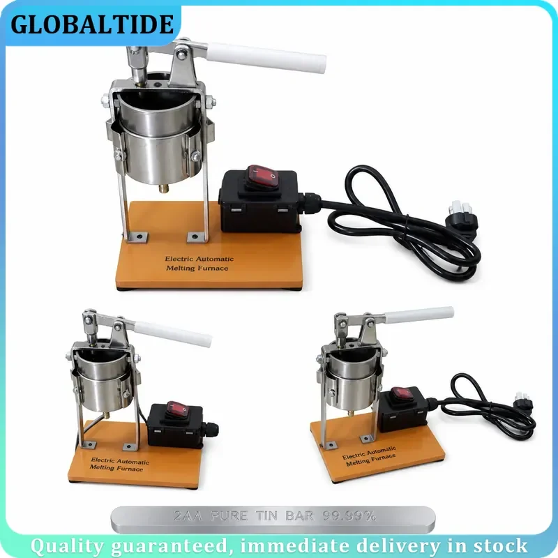 220V Automatic Feeding Lead Furnace Casting Machine Lure Sinker Mold Tin Melting Pot Lever Type Industrial Smelter