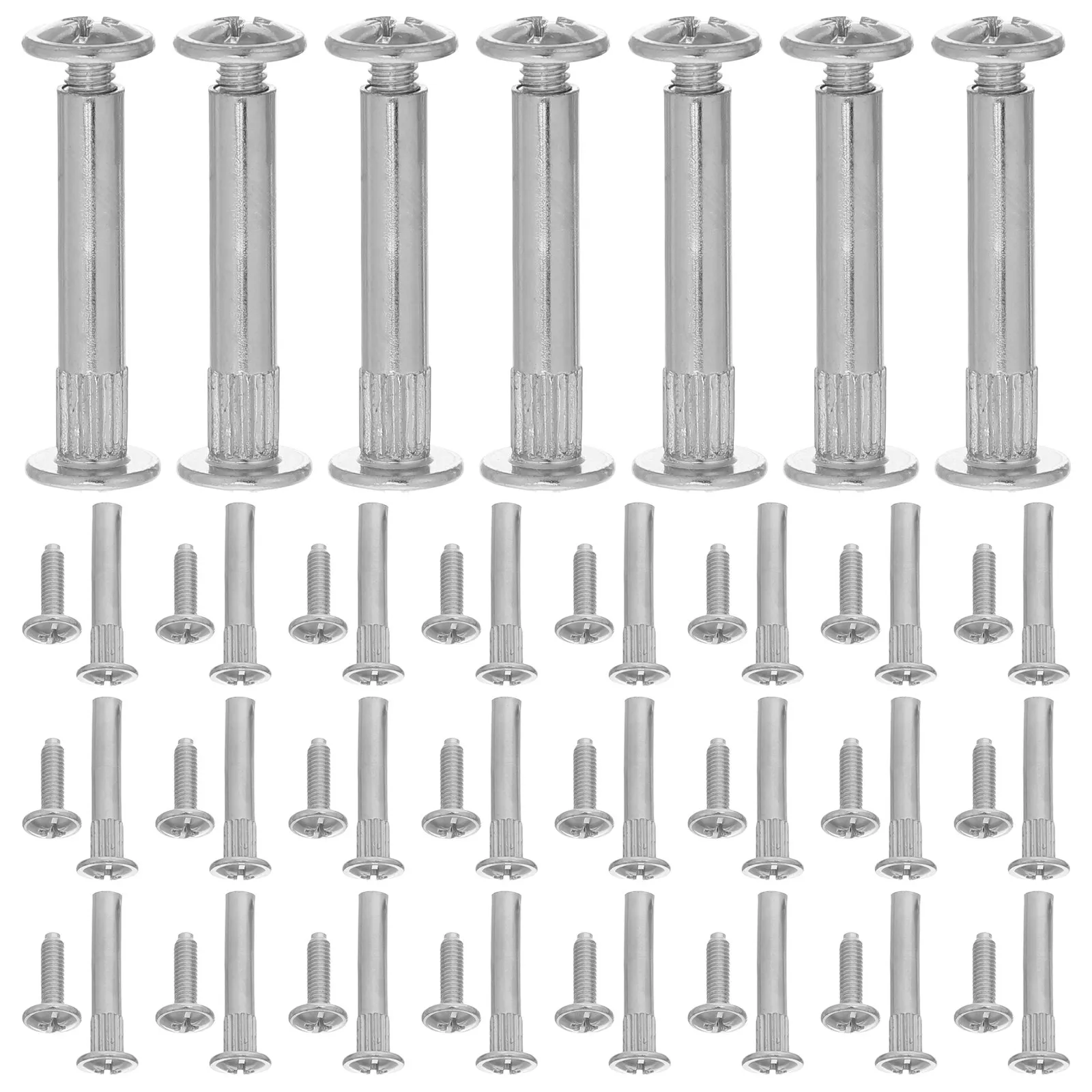 

100pcs M6 Furniture Connector Screws Cabinet Panel Binding Bolts And Nuts Combination Machine Chicago Binding Fasteners