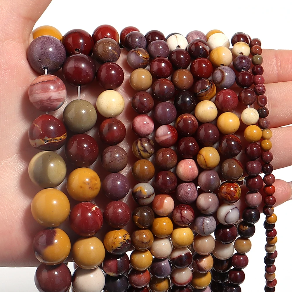 4/6/8/10/12/14mm Naturstein Perlen Mookaite Edelstein Perlen Runde Lose Spacer Perlen für DIY Schmuck Machen Armband Halskette