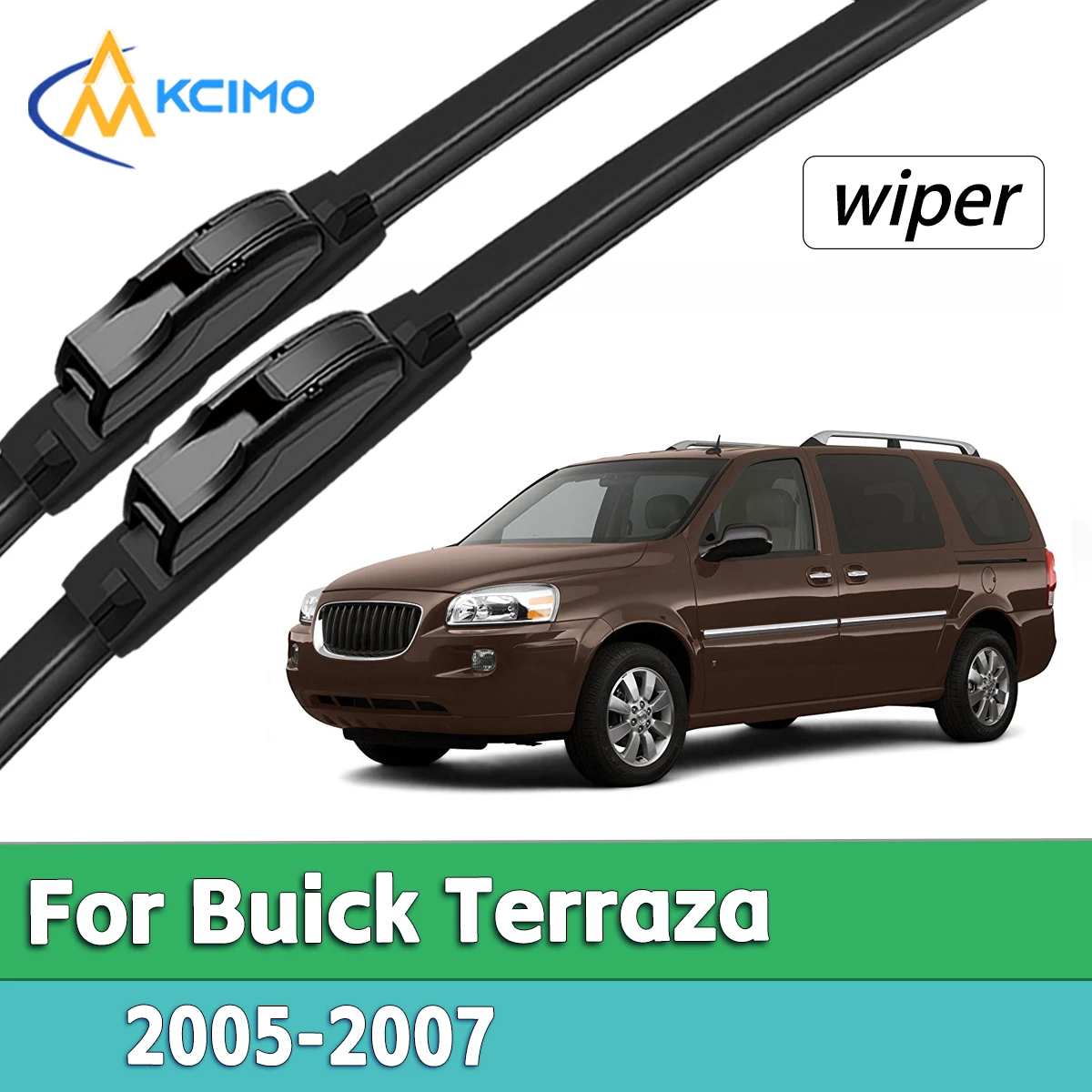 

Windscreen Rain Wiper Blade Rubber Assembly for Buick Terraza 2005-2007 Smooth Quiet Front Windshield Wipers