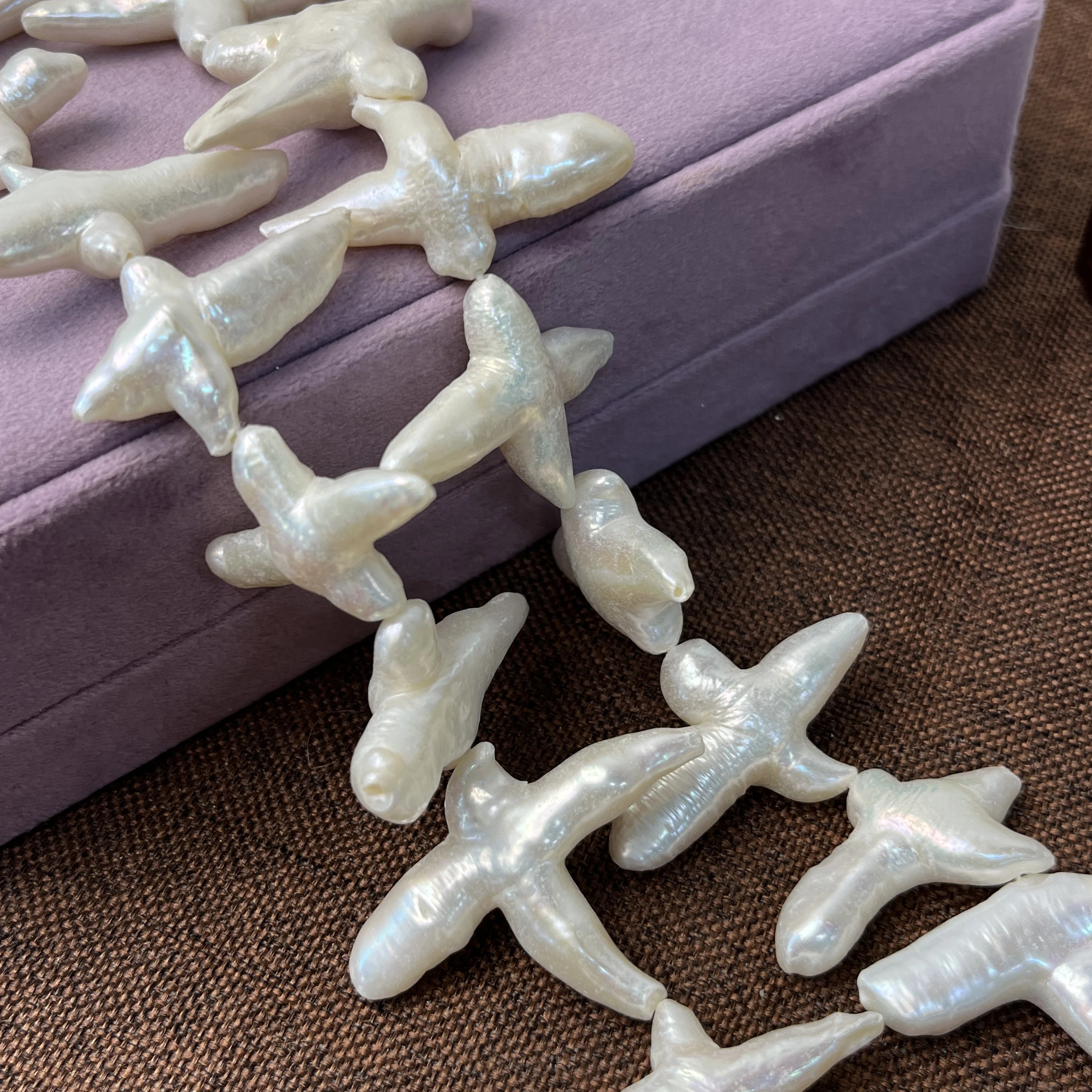 

Cross-shaped Baroque Natural Freshwater Pearl Semi-Finished Beads for Jewelry Making Supplies DIY Necklace Bracelet Accessories