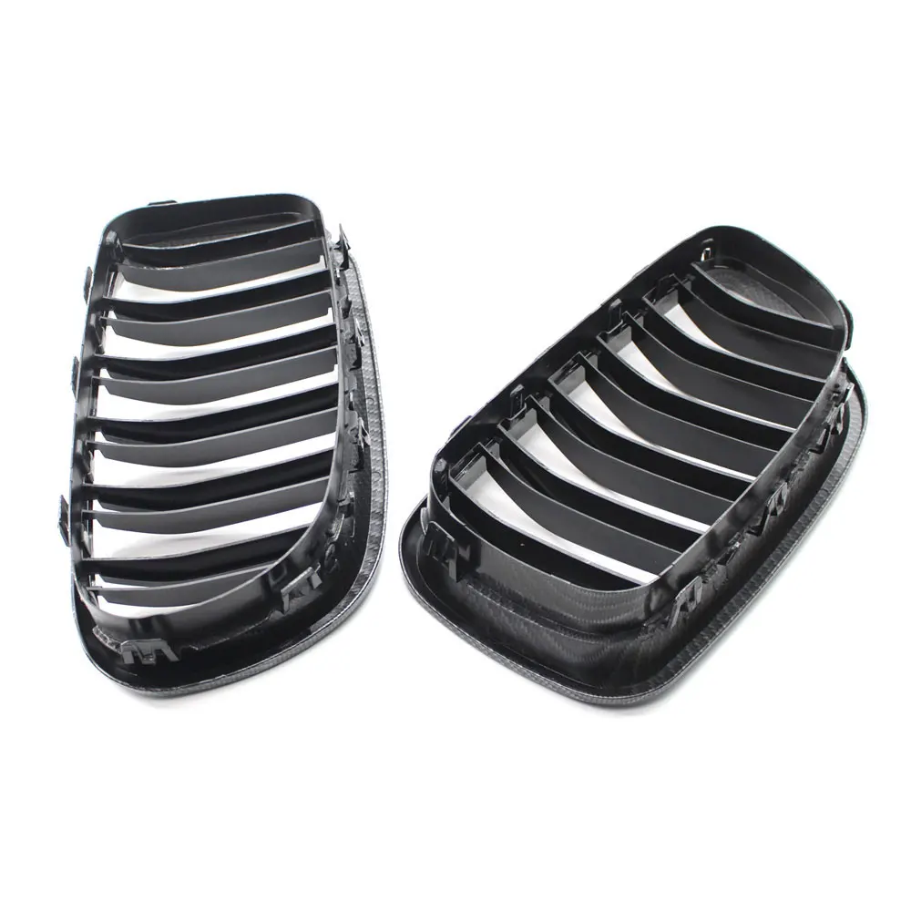 شبكة سباق السيارات الأمامية باللون الأسود اللامع لسيارات BMW 5 F11 F10 4 أبواب 2010-2016 520i 523 525i 530i تصفيف السيارة #5